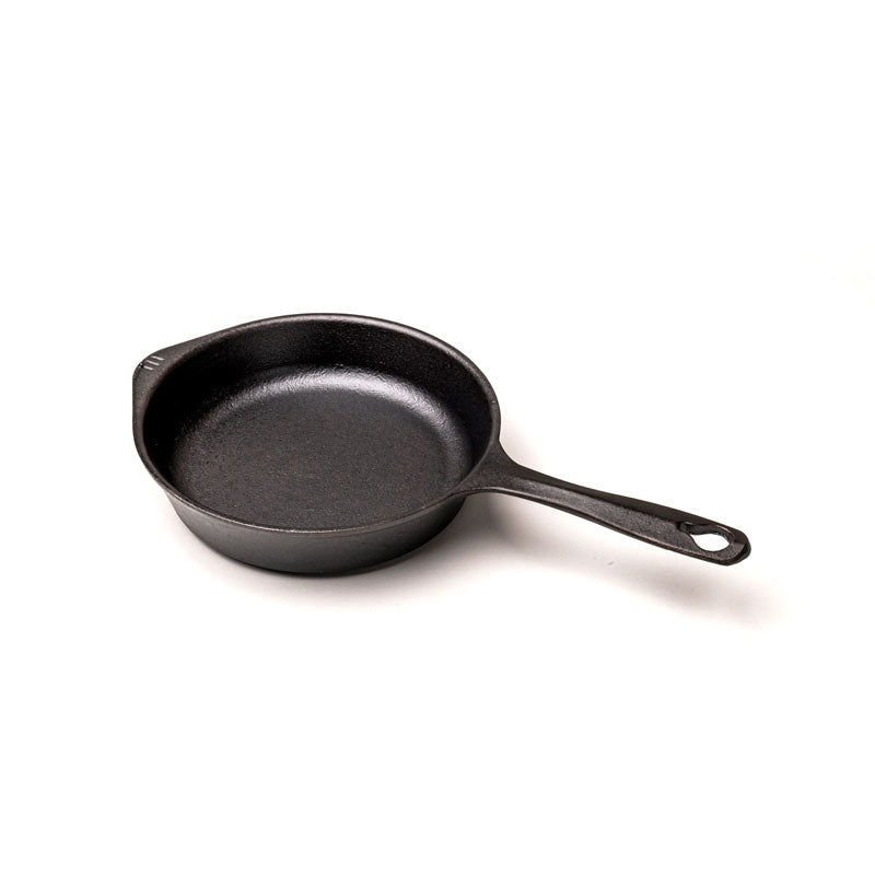 Small British-made cast iron frying pan skillet