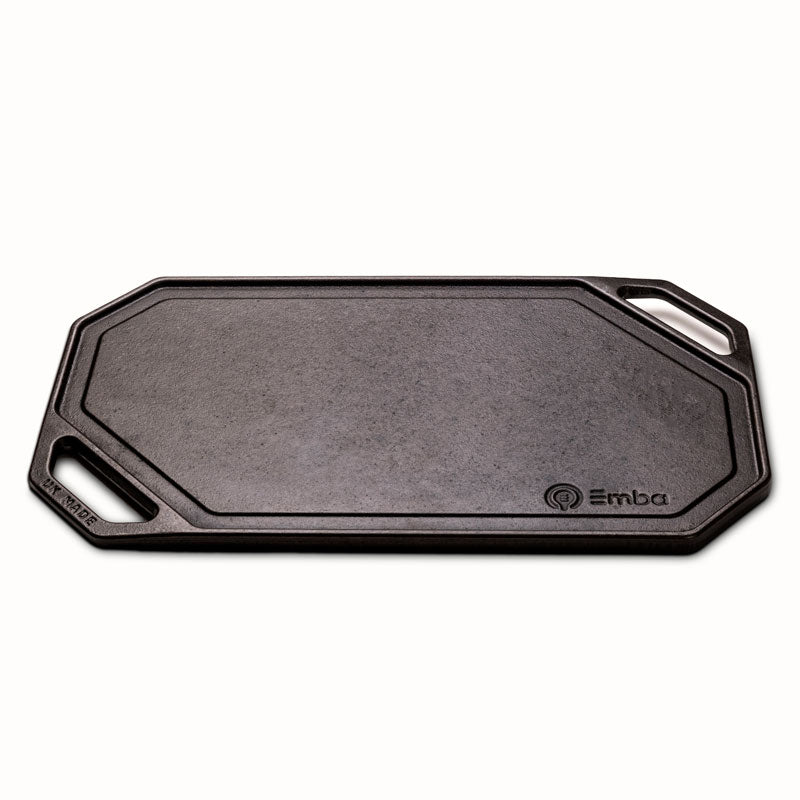 British made reversible cast iron griddle